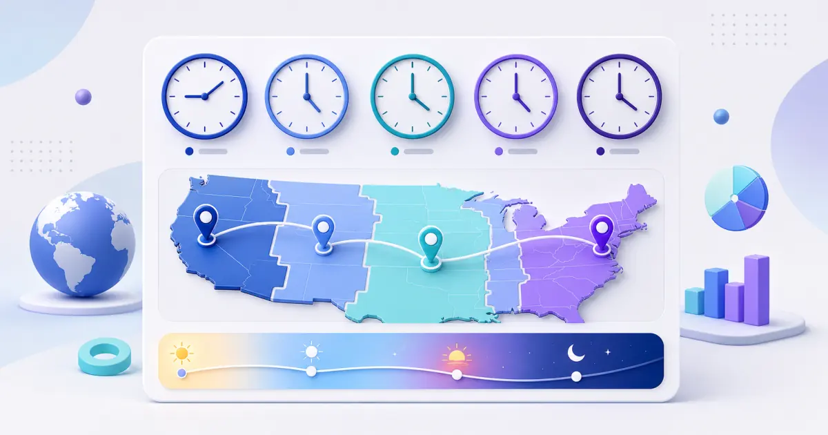 US Time Zone Meeting Planner online tool preview
